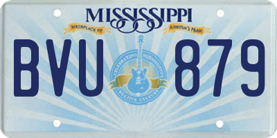 MS license plate BVU879