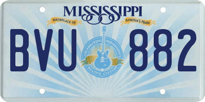 MS license plate BVU882