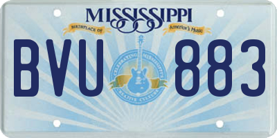 MS license plate BVU883