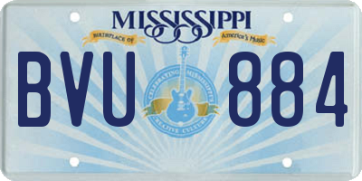 MS license plate BVU884