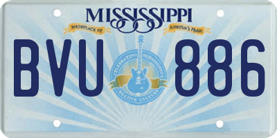 MS license plate BVU886