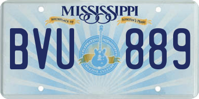 MS license plate BVU889