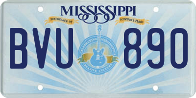 MS license plate BVU890