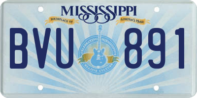 MS license plate BVU891