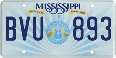 MS license plate BVU893