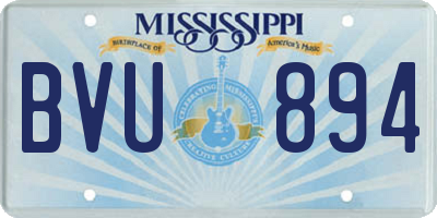 MS license plate BVU894