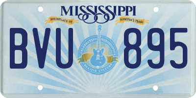 MS license plate BVU895