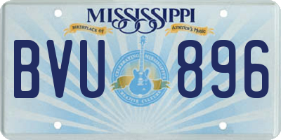 MS license plate BVU896