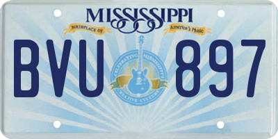MS license plate BVU897