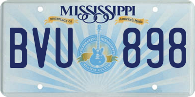 MS license plate BVU898