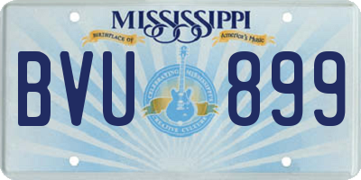 MS license plate BVU899
