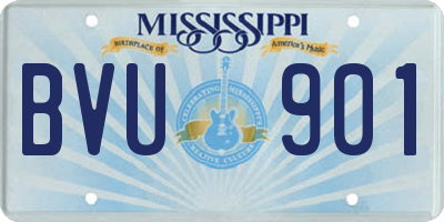 MS license plate BVU901