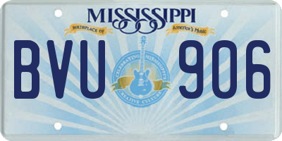 MS license plate BVU906