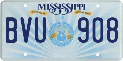 MS license plate BVU908
