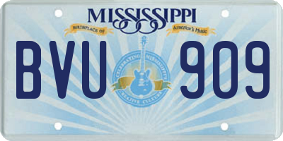 MS license plate BVU909