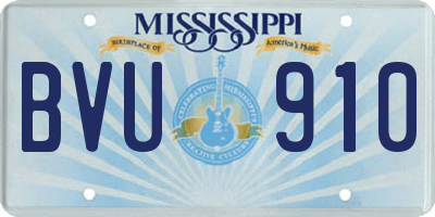 MS license plate BVU910
