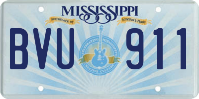 MS license plate BVU911