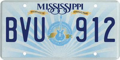 MS license plate BVU912
