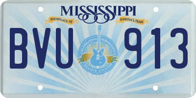 MS license plate BVU913