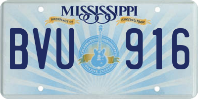 MS license plate BVU916