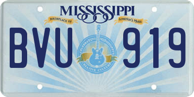 MS license plate BVU919