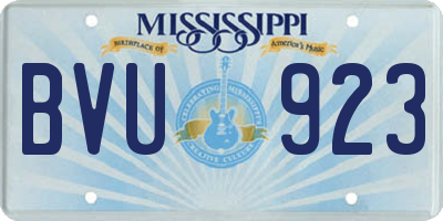 MS license plate BVU923
