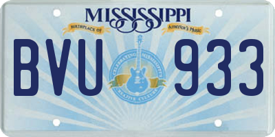 MS license plate BVU933