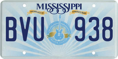 MS license plate BVU938