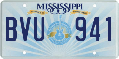 MS license plate BVU941