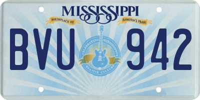 MS license plate BVU942
