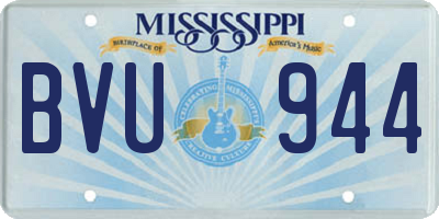 MS license plate BVU944