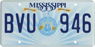 MS license plate BVU946