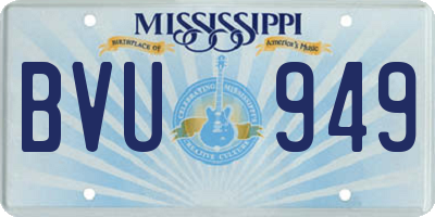 MS license plate BVU949