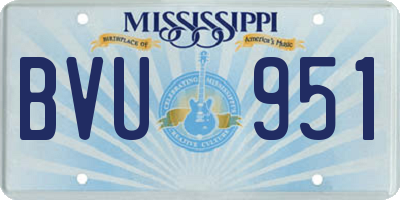 MS license plate BVU951