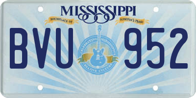 MS license plate BVU952