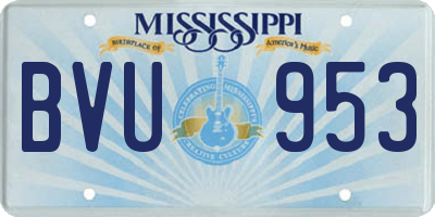 MS license plate BVU953