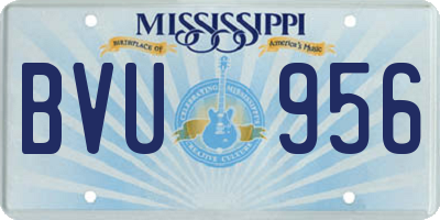 MS license plate BVU956