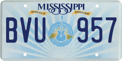 MS license plate BVU957