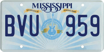 MS license plate BVU959