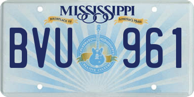 MS license plate BVU961