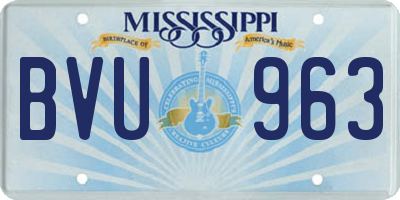 MS license plate BVU963