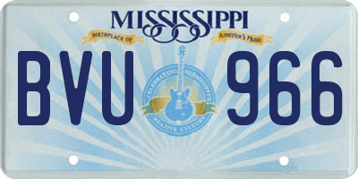 MS license plate BVU966