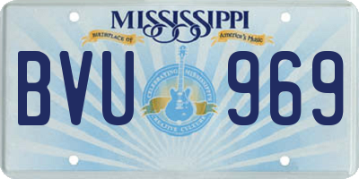 MS license plate BVU969