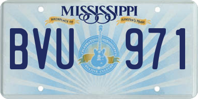 MS license plate BVU971