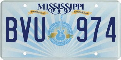 MS license plate BVU974