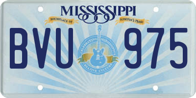 MS license plate BVU975