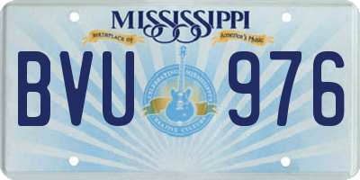 MS license plate BVU976