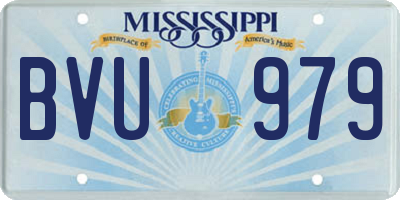 MS license plate BVU979