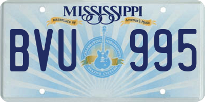 MS license plate BVU995