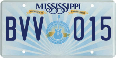 MS license plate BVV015